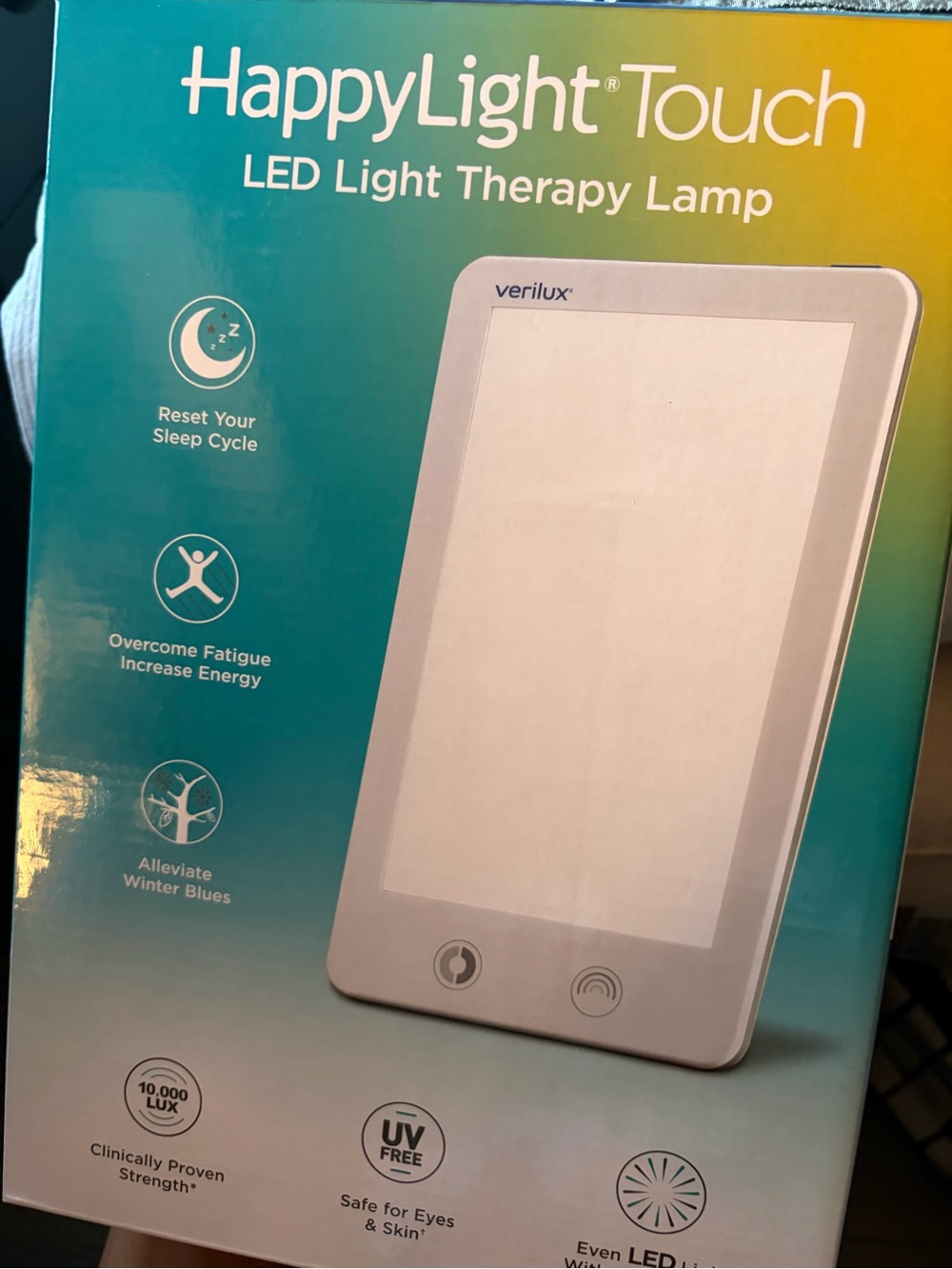 HappyLight Touch White LED Light Therapy Lamp